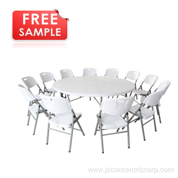 6-foot round plastic folding table